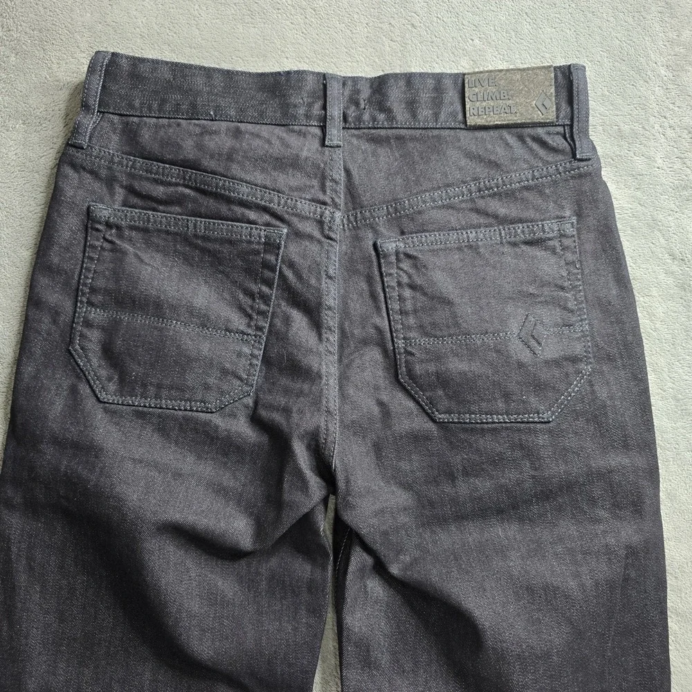Black Diamond Equipment Mission Wool Denim Pants Mens 30x30 (30x29) Black Blue